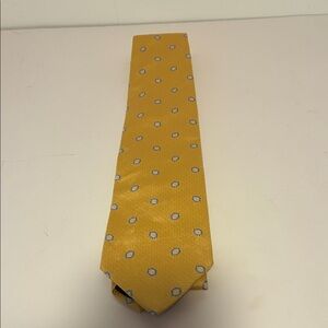 Brooks Brothers Yellow Tie with Blue Dots